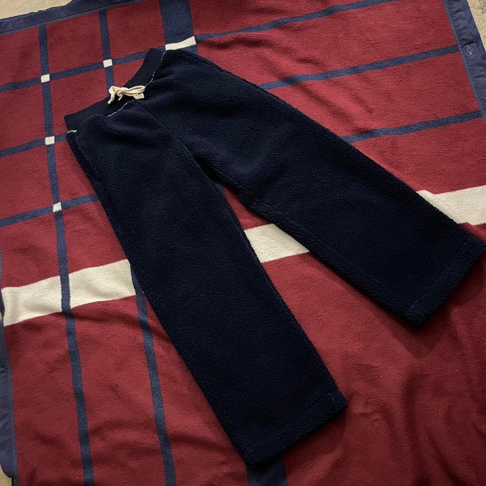 J.W. Anderson Uniqlo Navy blue fleece pile chunky pants Women’s XS cozy warm